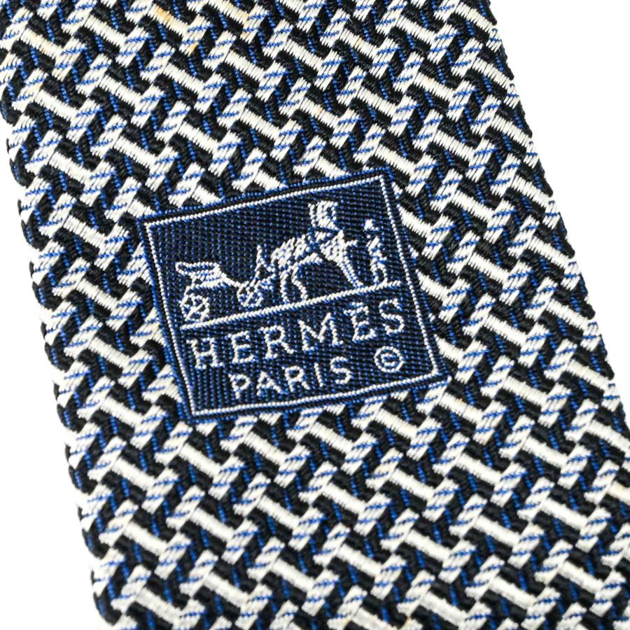 美品 HERMES エルメス Hロゴ 総柄 ネクタイ 美品】HERMES エルメス ネクタイ Hロゴ ファッション小物 紳士