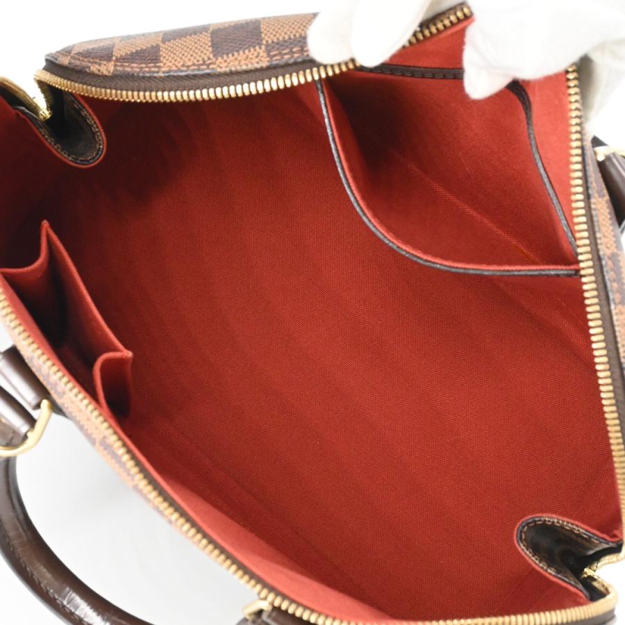【美品】LOUIS VUITTON ルイ・ヴィトン ダミエ・エベヌ アルマPM ハンドバッグ PVC ブラウン 茶 イニシャル入り N53151