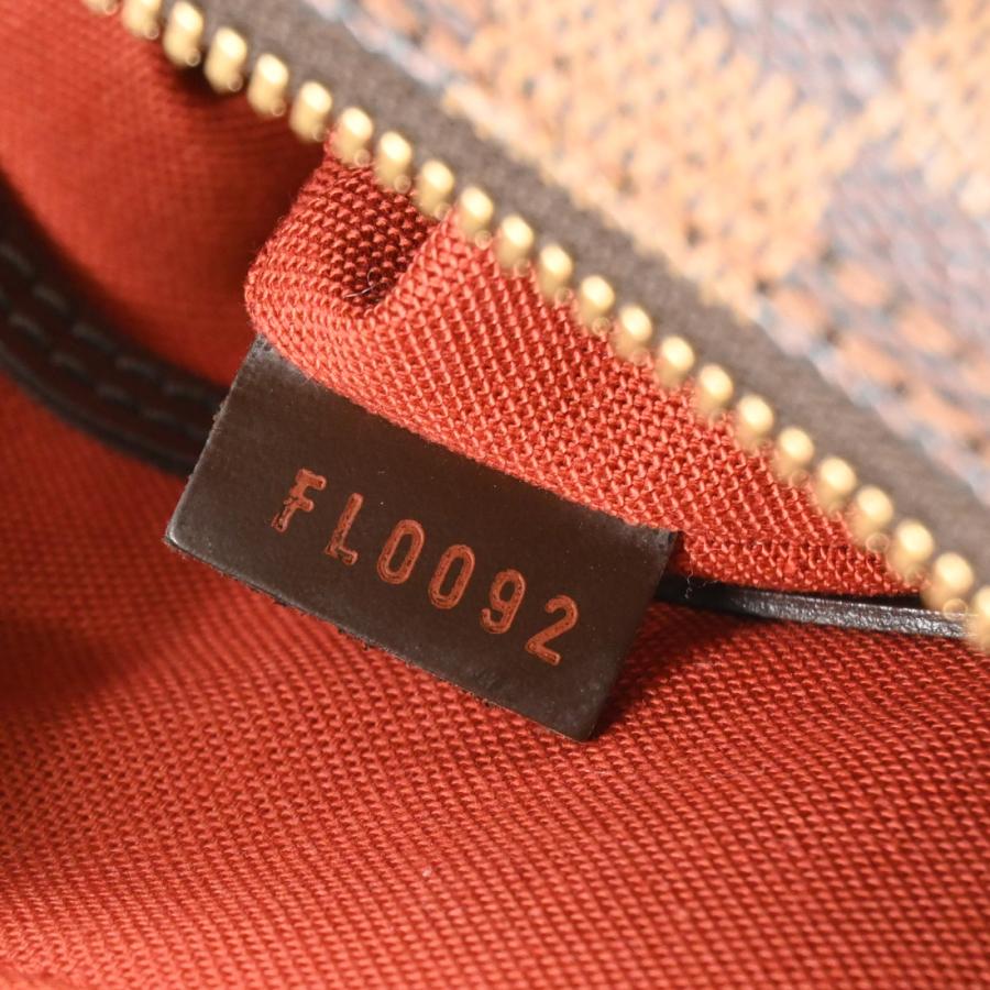 【美品】LOUIS VUITTON ルイ・ヴィトン ダミエ・エベヌ アルマPM ハンドバッグ PVC ブラウン 茶 イニシャル入り N53151