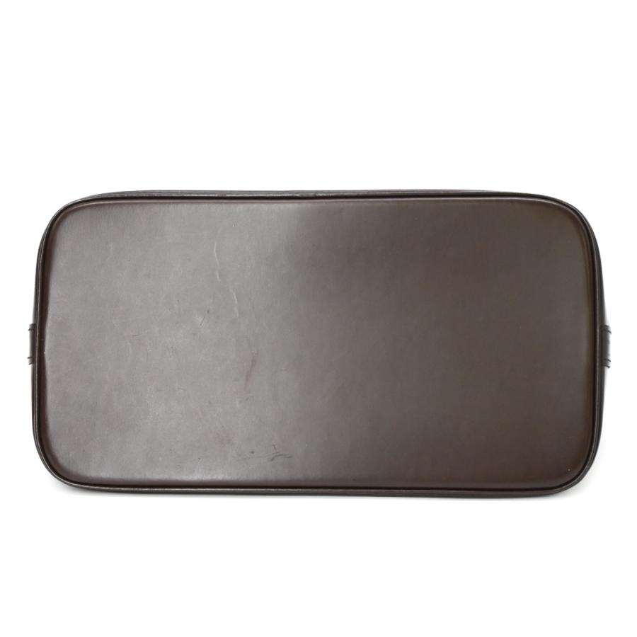 【美品】LOUIS VUITTON ルイ・ヴィトン ダミエ・エベヌ アルマPM ハンドバッグ PVC ブラウン 茶 イニシャル入り N53151