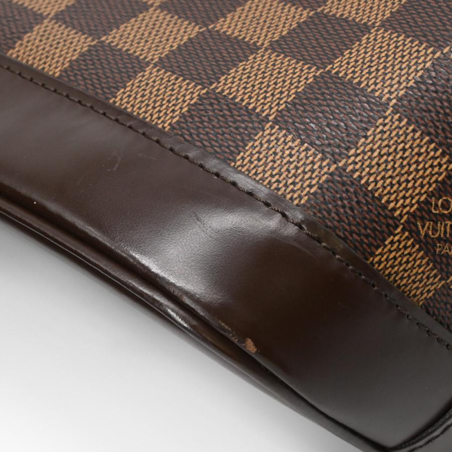【美品】LOUIS VUITTON ルイ・ヴィトン ダミエ・エベヌ アルマPM ハンドバッグ PVC ブラウン 茶 イニシャル入り N53151