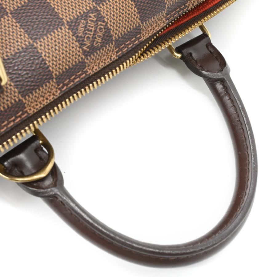 【美品】LOUIS VUITTON ルイ・ヴィトン ダミエ・エベヌ アルマPM ハンドバッグ PVC ブラウン 茶 イニシャル入り N53151