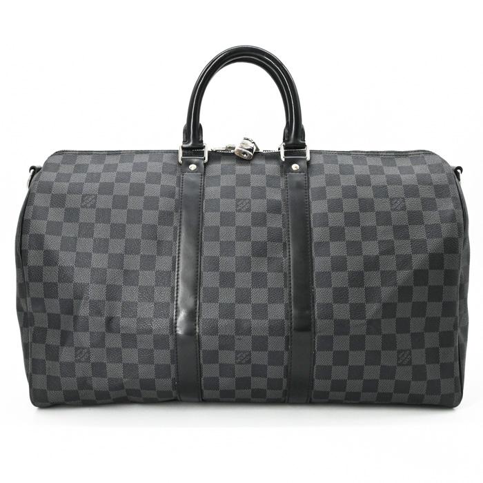 Louis Vuitton ダミエ ボストンバッグ キーポル 美品】LOUIS VUITTON ルイ・ヴィトン ダミエ キーポル・バンドリエール