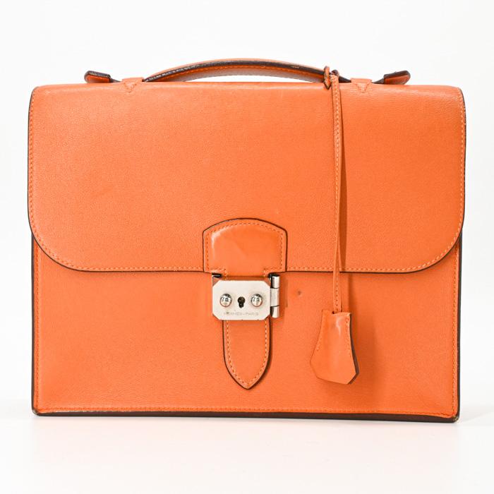 HERMES オレンジ ビジネスバッグ HERMES エルメス サックアデペッシュ 27 ビジネスバッグ トート