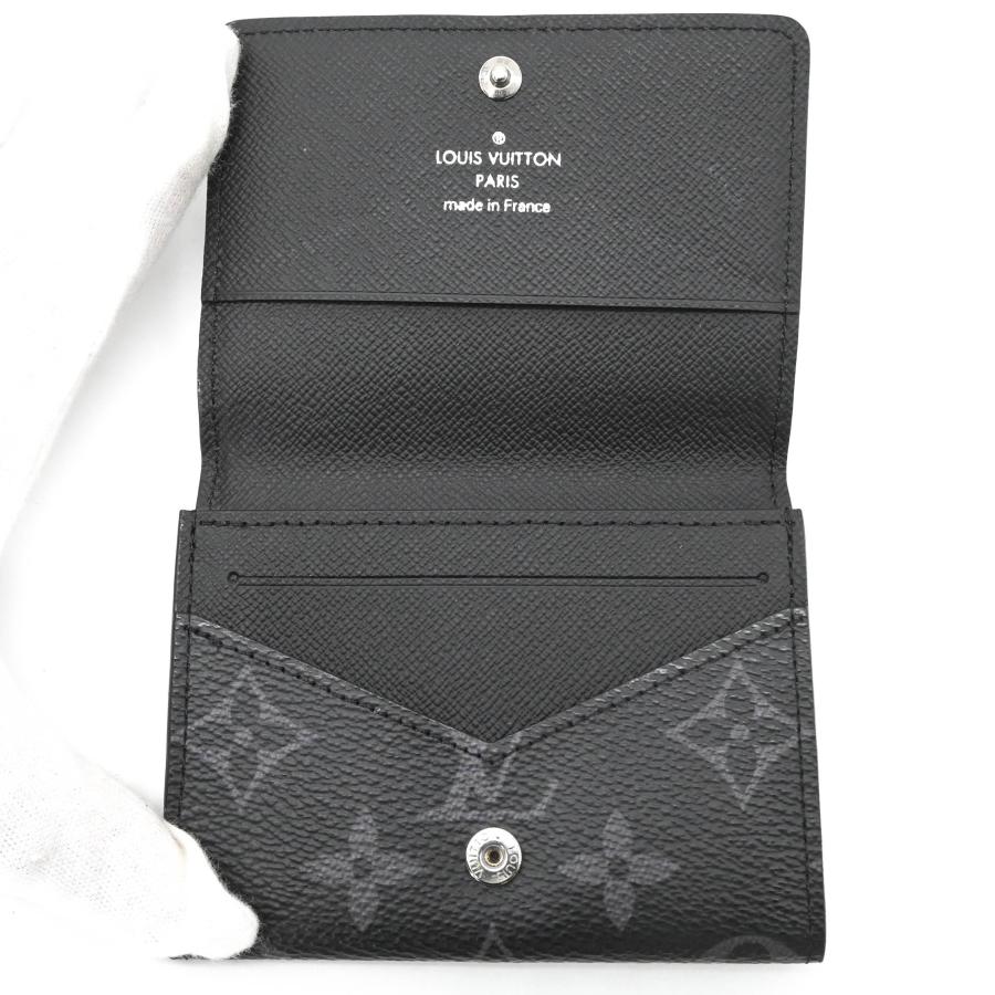 【美品】LOUIS VUITTON ルイヴィトン カードケース アンヴェロップ カルト ドゥ ヴィジット モノグラム エクリプス 名刺入れ 黒 ブラック M12874 ICチップ_7