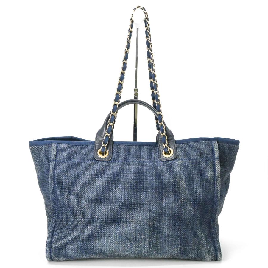 CHANEL シャネル ドーヴィル GM トート チェーン ショルダー 2WAY キャンバス ネイビー |  | 01