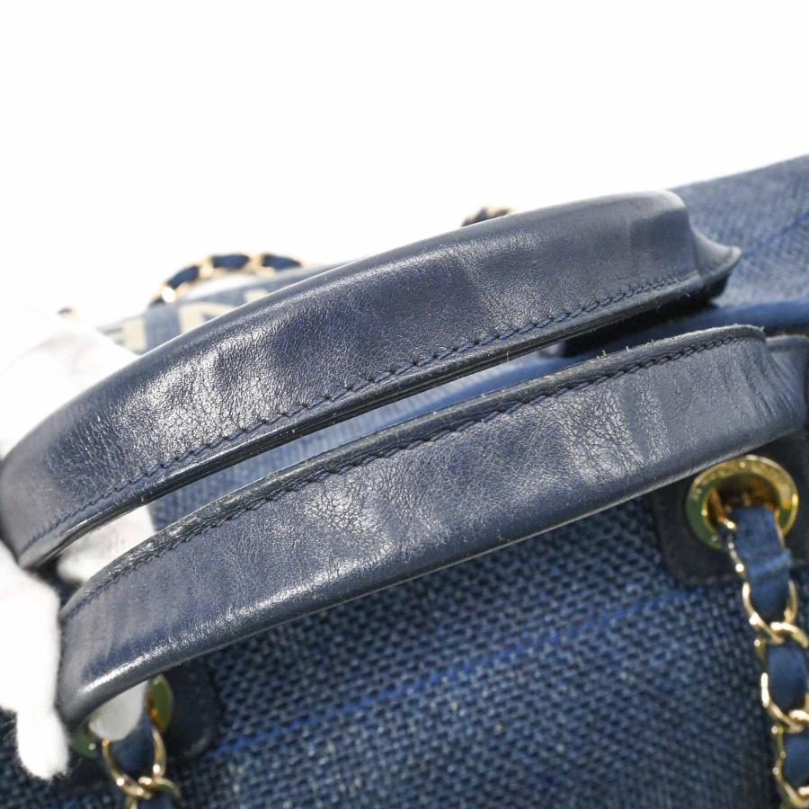 CHANEL シャネル ドーヴィル GM トート チェーン ショルダー 2WAY キャンバス ネイビー |  | 06