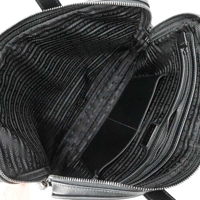 【未使用品】PRADA プラダ ブリーフケース ビジネス 三角ロゴ Re-Nylon リナイロン サフィアーノレザー ブラック 黒 2VE368 |  | 10