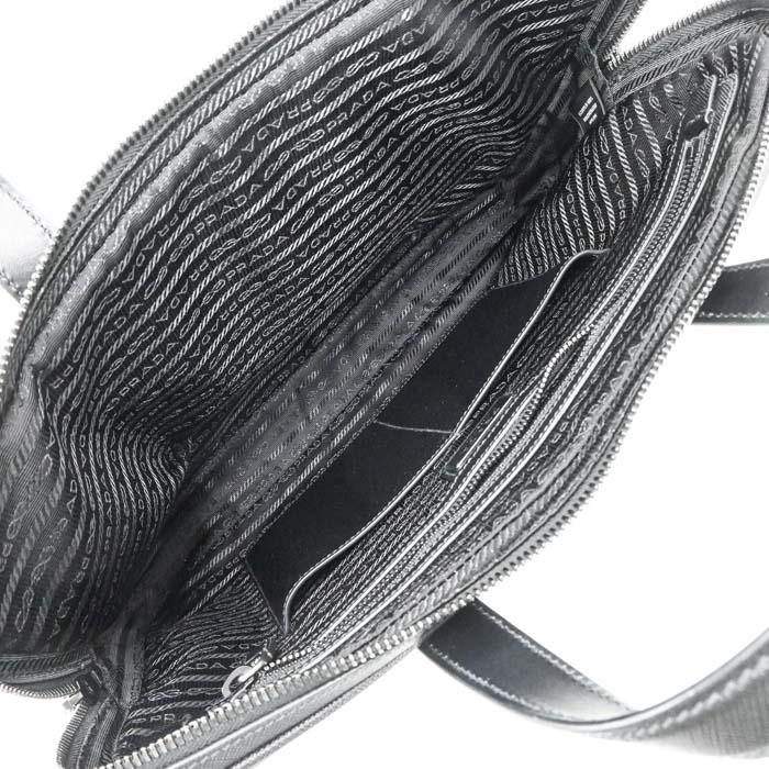 【未使用品】PRADA プラダ ブリーフケース ビジネス 三角ロゴ Re-Nylon リナイロン サフィアーノレザー ブラック 黒 2VE368 |  | 11