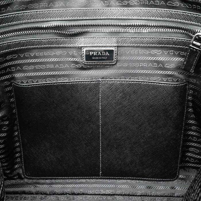 【未使用品】PRADA プラダ ブリーフケース ビジネス 三角ロゴ Re-Nylon リナイロン サフィアーノレザー ブラック 黒 2VE368 |  | 12