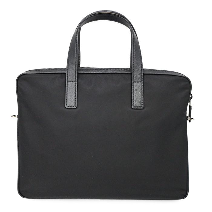 【未使用品】PRADA プラダ ブリーフケース ビジネス 三角ロゴ Re-Nylon リナイロン サフィアーノレザー ブラック 黒 2VE368 |  | 02