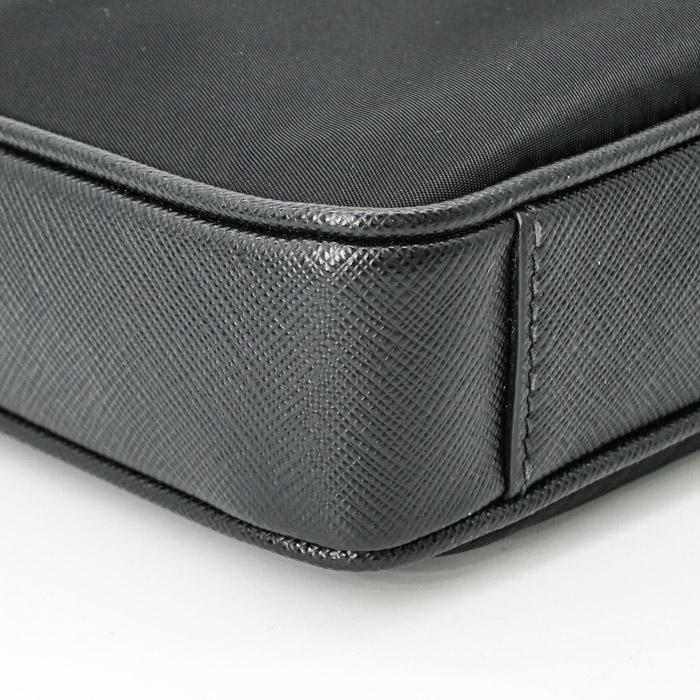 【未使用品】PRADA プラダ ブリーフケース ビジネス 三角ロゴ Re-Nylon リナイロン サフィアーノレザー ブラック 黒 2VE368 |  | 06