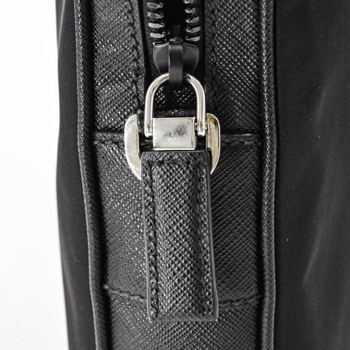【未使用品】PRADA プラダ ブリーフケース ビジネス 三角ロゴ Re-Nylon リナイロン サフィアーノレザー ブラック 黒 2VE368 |  | 09