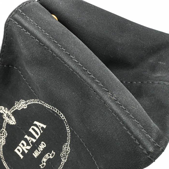 PRADA プラダ カナパ 35 トート 三角ロゴ ハンドバッグ ショルダーバッグ キャンバス デニム ブラック 黒 レディース ストラップ付 |  | 18