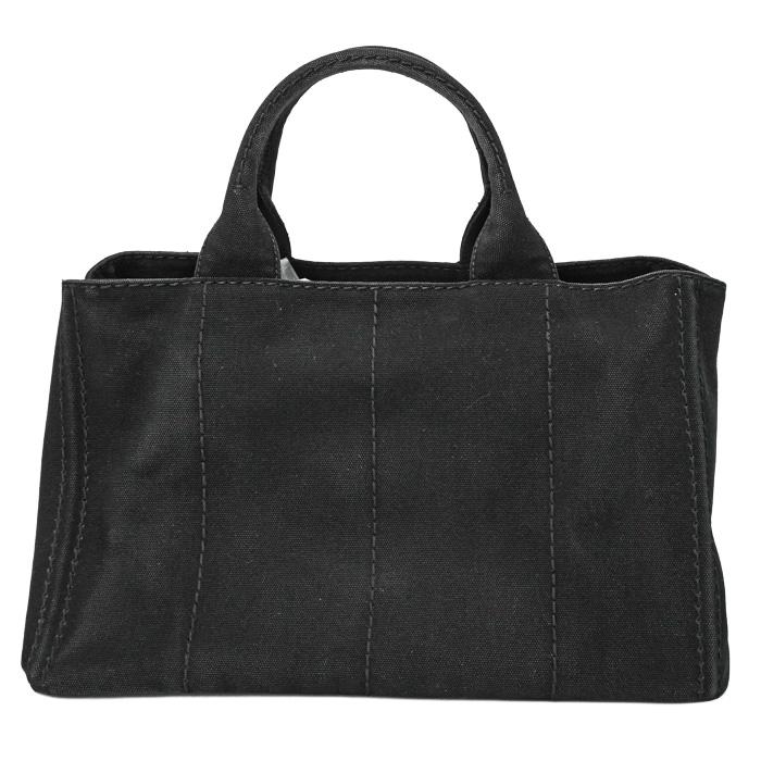PRADA プラダ カナパ 35 トート 三角ロゴ ハンドバッグ ショルダーバッグ キャンバス デニム ブラック 黒 レディース ストラップ付 |  | 02