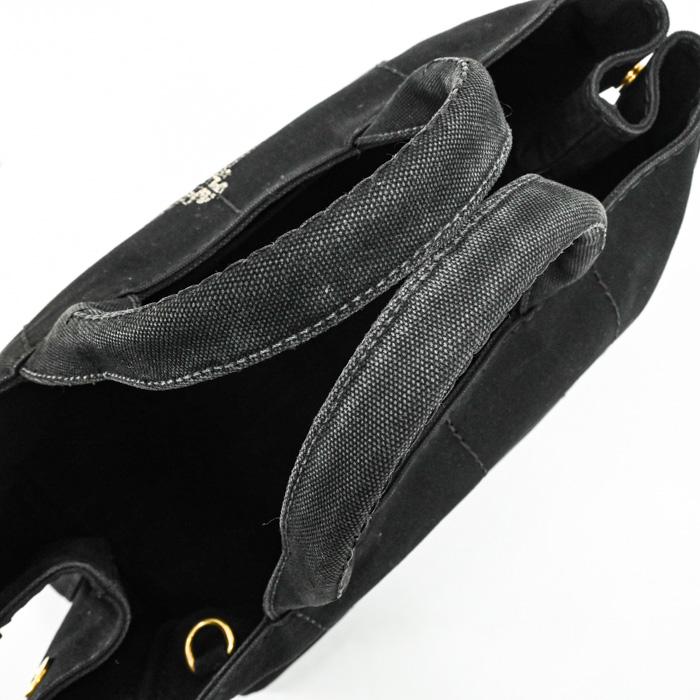 PRADA プラダ カナパ 35 トート 三角ロゴ ハンドバッグ ショルダーバッグ キャンバス デニム ブラック 黒 レディース ストラップ付 |  | 06