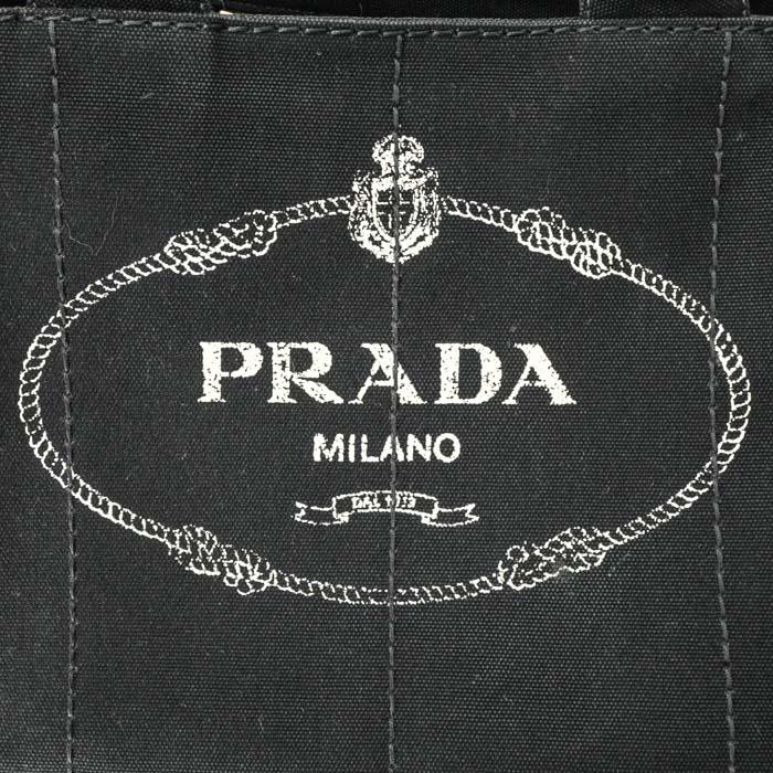 PRADA プラダ カナパ 35 トート 三角ロゴ ハンドバッグ ショルダーバッグ キャンバス デニム ブラック 黒 レディース ストラップ付 |  | 08