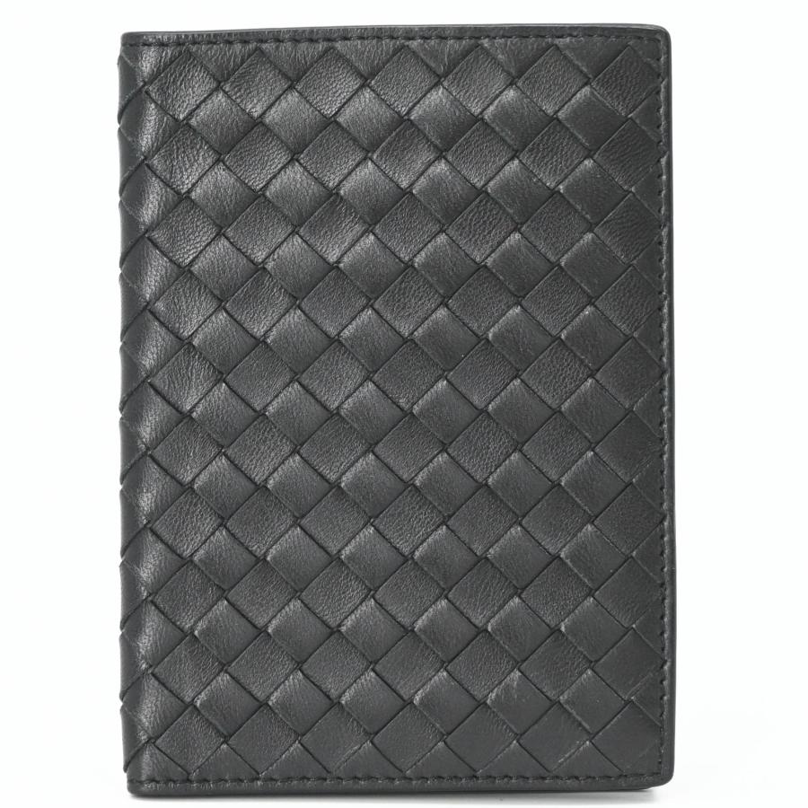 【未使用品】BOTTEGA VENETA ボッテガヴェネタ イントレチャート パスポートケース レザー ブラック 黒 |  | 01