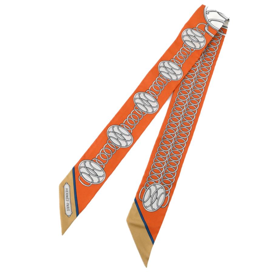 【未使用品】HERMES エルメス ツイリー LIFT PROFILE リフト プロフィール スカーフ オレンジ |  | 02