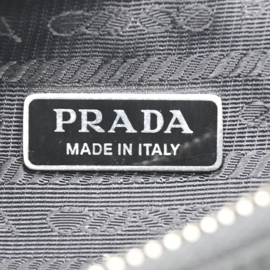 【美品】PRADA プラダ テスート ナイロン レザー ショルダーバッグ ポーチ付き ハンドバッグ 2WAY レディース 三角ロゴ ブラック シルバー金具 黒 IBH204 |  | 08