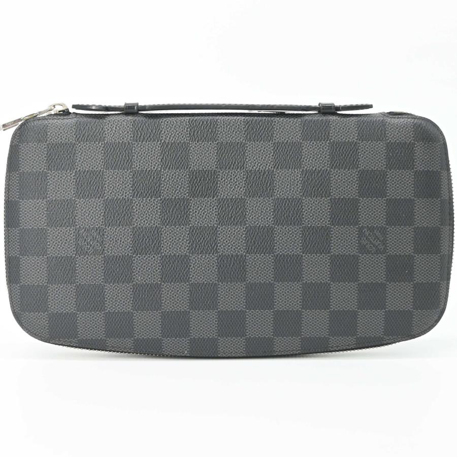 LOUIS VUITTON ヴィトン ダミエグラフィット アトール オーガナイザー ラウンドファスナー 長財布 マルチケース ブラック 黒 N48255 | 