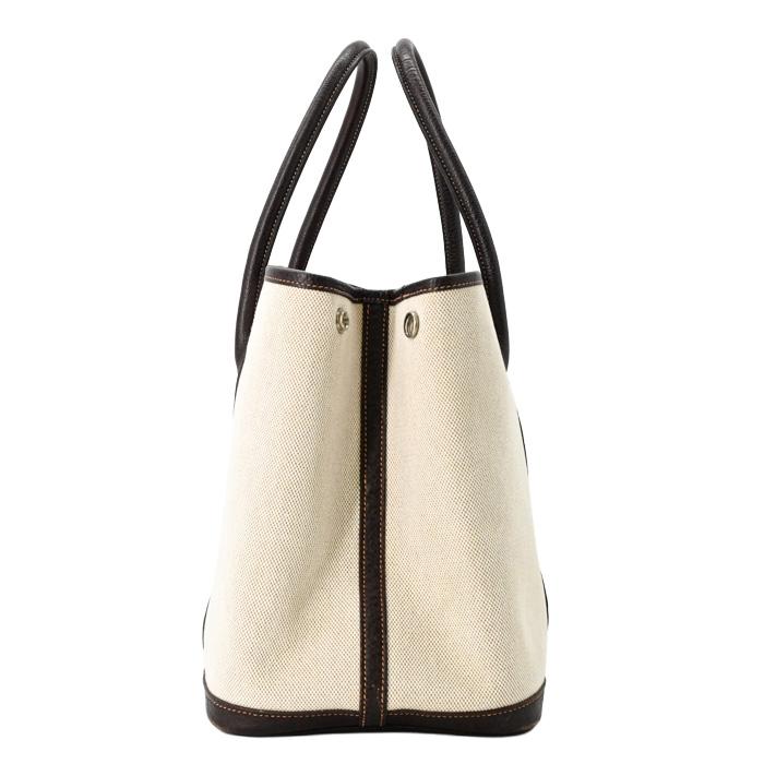 【美品】HERMES エルメス ガーデンパーティ PM ハンドバッグ トート レザー トワルアッシュ レディース ♯I_3