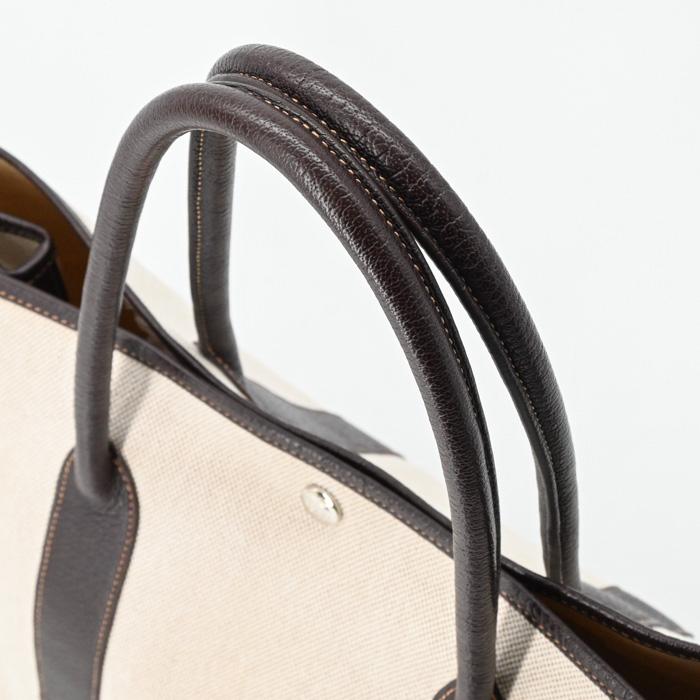 【美品】HERMES エルメス ガーデンパーティ PM ハンドバッグ トート レザー トワルアッシュ レディース ♯I_5