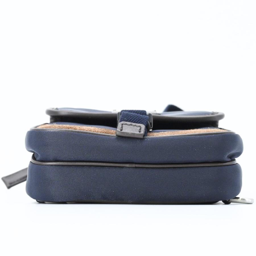 【未使用品】PRADA プラダ スエード Reナイロン ショルダーバッグ 肩掛け トライアングル ネイビー 青 ブラウン 茶 ICチップ |  | 05