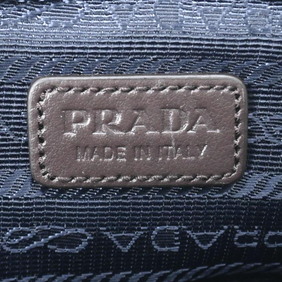 【未使用品】PRADA プラダ スエード Reナイロン ショルダーバッグ 肩掛け トライアングル ネイビー 青 ブラウン 茶 ICチップ |  | 09