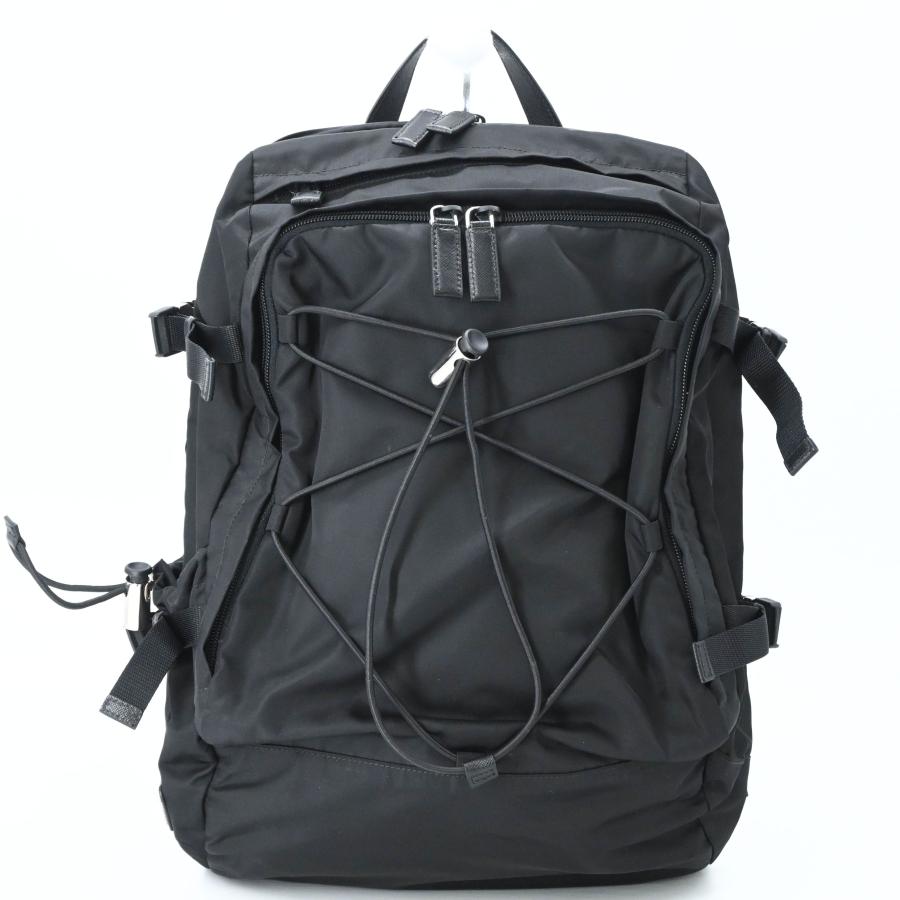 【美品】PRADA プラダ テスート スピードロック ナイロン バックパック リュック ビジネス PC収納 ブラック 黒 白タグ有 |  | 01