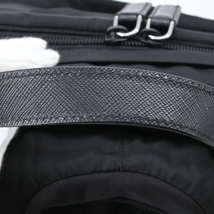 【美品】PRADA プラダ テスート スピードロック ナイロン バックパック リュック ビジネス PC収納 ブラック 黒 白タグ有 |  | 06