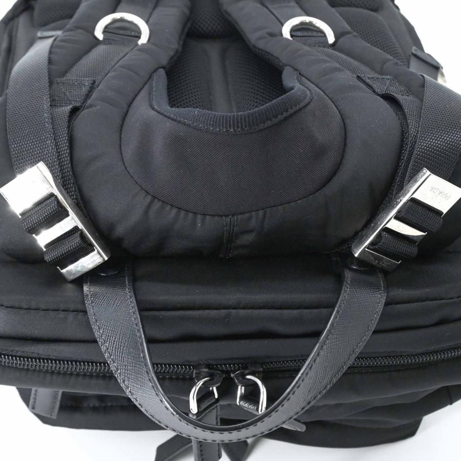 【美品】PRADA プラダ テスート スピードロック ナイロン バックパック リュック ビジネス PC収納 ブラック 黒 白タグ有 |  | 07