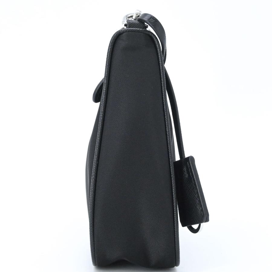 【未使用品】PRADA プラダ  Re-Edition 2005ナイロン レザー ショルダー ポーチ付き ハンドバッグ 2WAY レディース 三角ロゴ ブラック 黒 シルバー金具 白タグ |  | 03