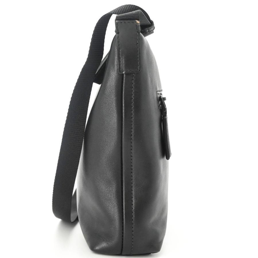 【未使用品】PRADA プラダ ショルダーバッグ レザー トライアングルロゴ 黒 ブラック ブルー 青 2VH078 |  | 03