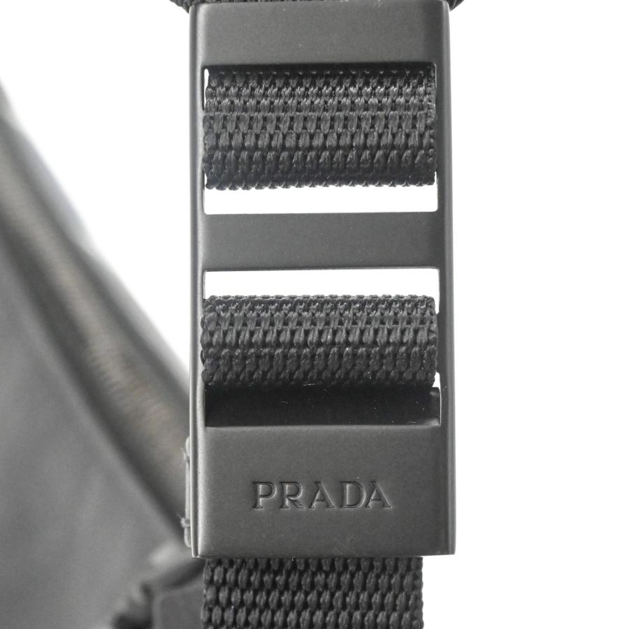 【未使用品】PRADA プラダ ショルダーバッグ レザー トライアングルロゴ 黒 ブラック ブルー 青 2VH078 |  | 08