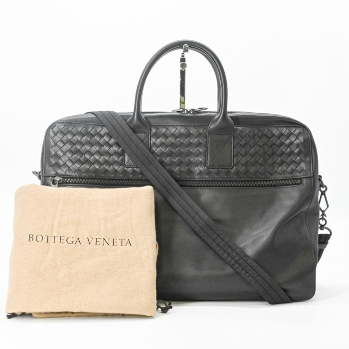 【未使用品】BOTTEGA VENETA ボッテガ ヴェネタ イントレチャート レザー 2way ショルダーバッグ ビジネス ブラック メンズ 405557 | 