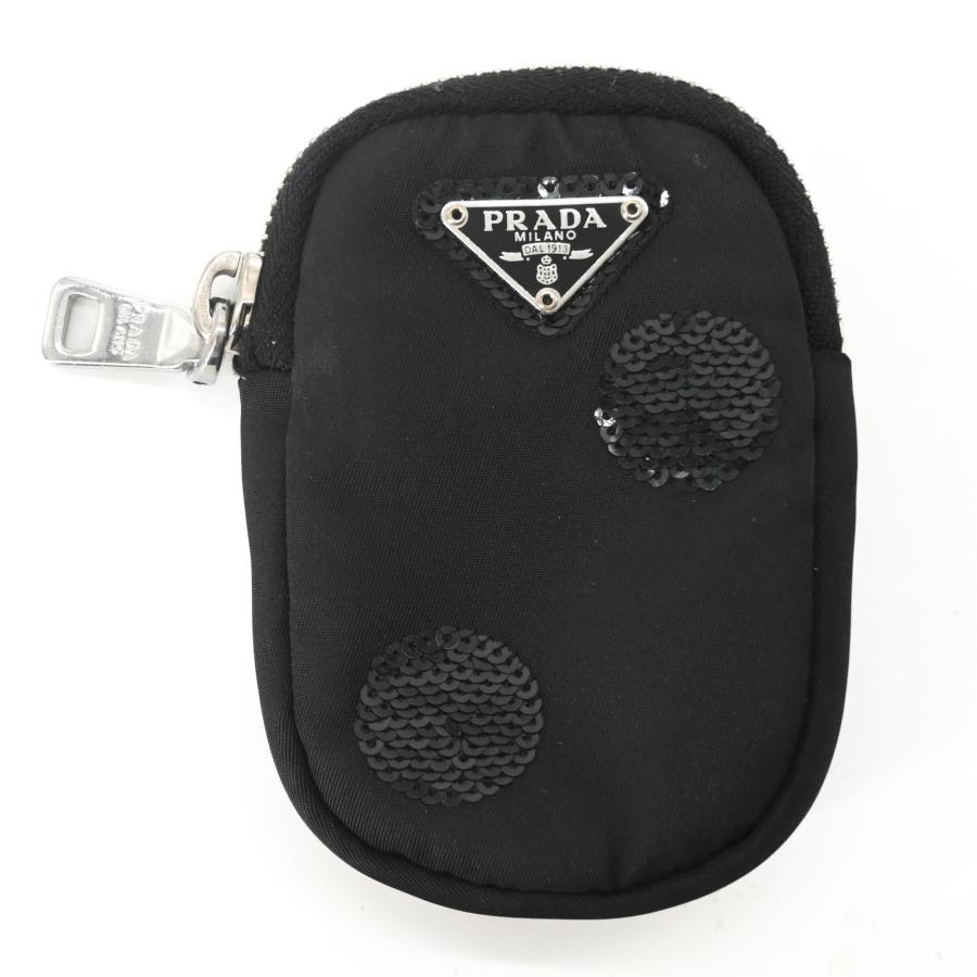 【美品】PRADA プラダ Re-Nylon リナイロン リエディション2005 スパンコール ハンドバッグ ショルダーバッグ レディース ブラック 黒 白タグ |  | 13
