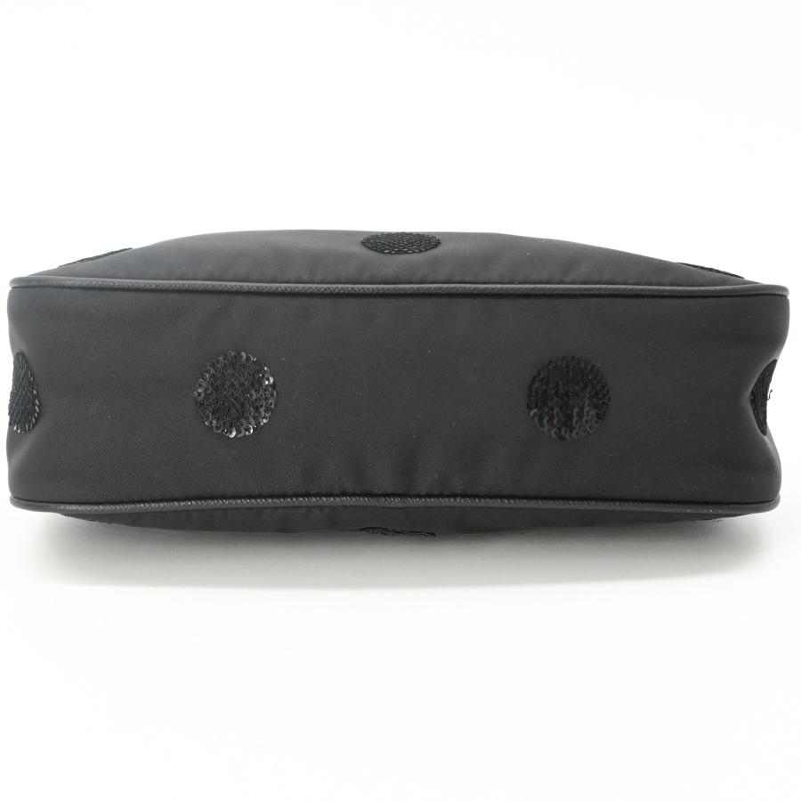 【美品】PRADA プラダ Re-Nylon リナイロン リエディション2005 スパンコール ハンドバッグ ショルダーバッグ レディース ブラック 黒 白タグ |  | 05