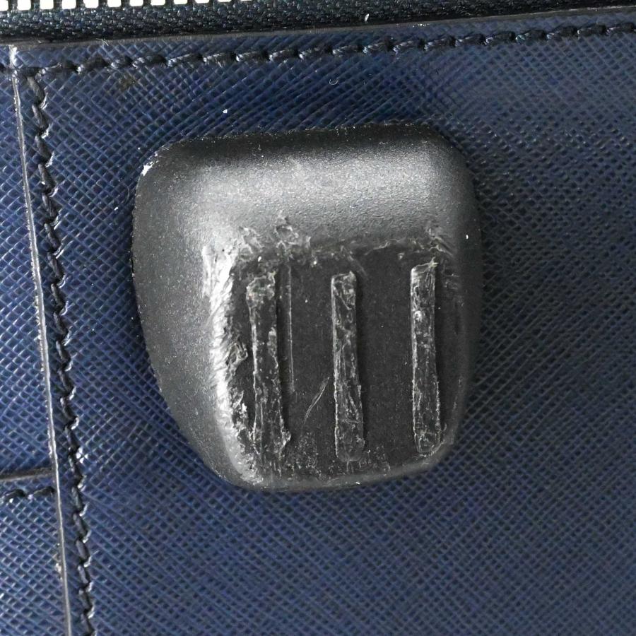 【美品】PRADA プラダ サフィアーノ レザー キャリーケース トラベル 旅行鞄 スーツケース 三角ロゴ ネイビー 青 VV030M 白タグ有 |  | 16