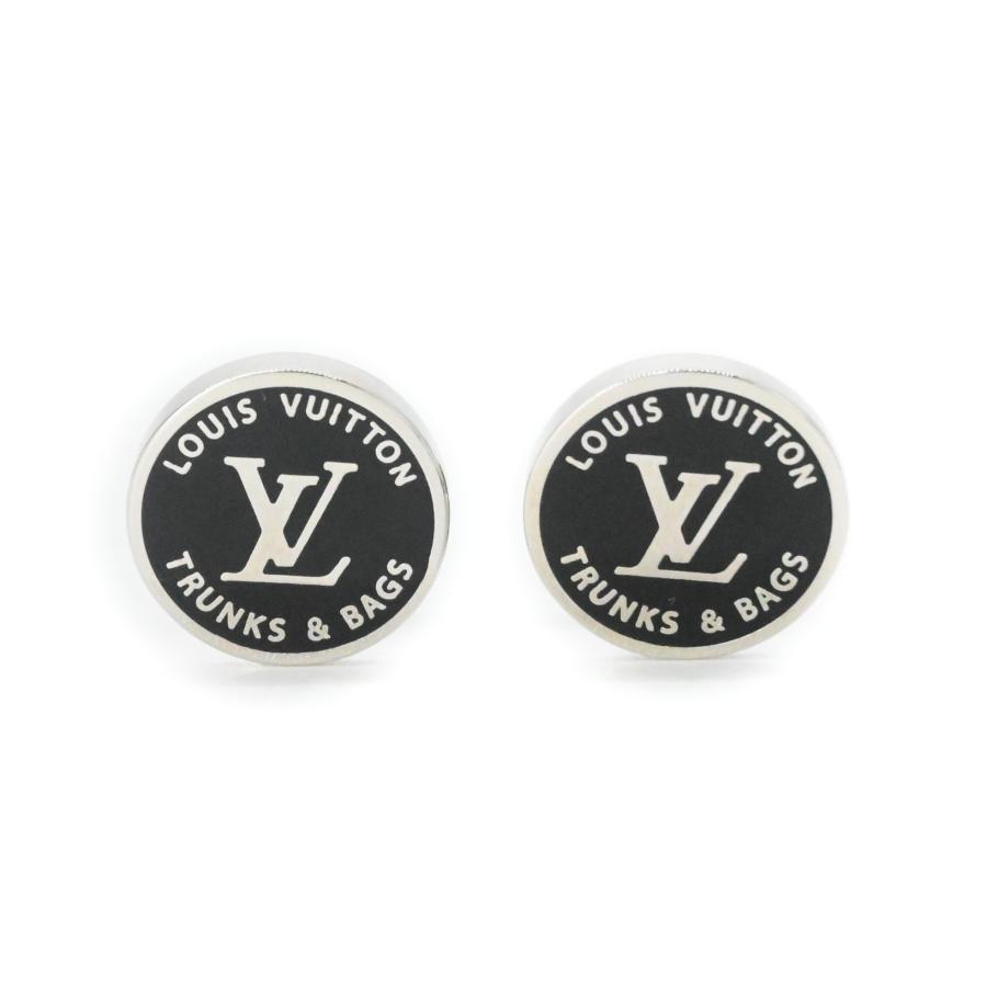 【美品】LOUIS VUITTON ルイヴィトン LV アワード カフリンク カフス メンズ ビジネス 紳士服 ブラック 黒 シルバー M00912 ケース付き |  | 01