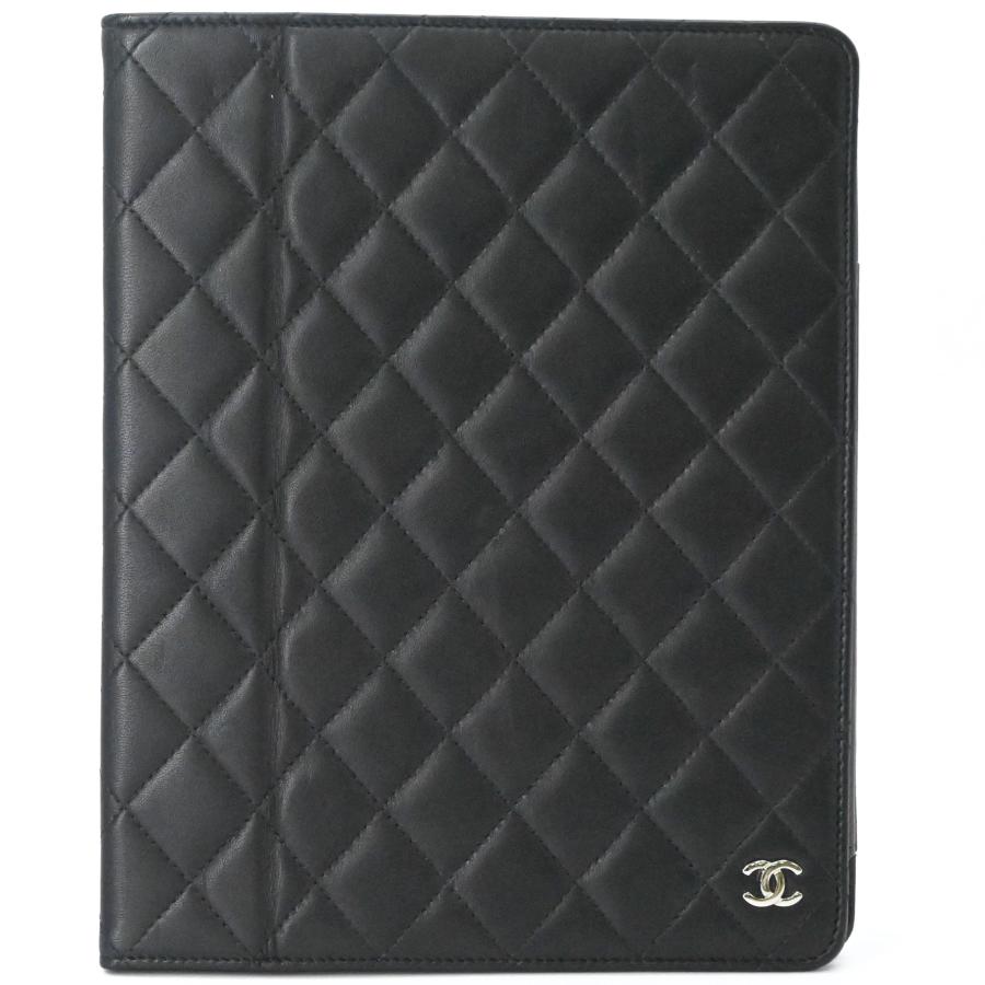 【美品】CHANEL シャネル マトラッセ ラムスキン タブレットケース iPadケース ロゴ ブラック 黒 ブラウン 茶 型番不明 | CHANEL | 01