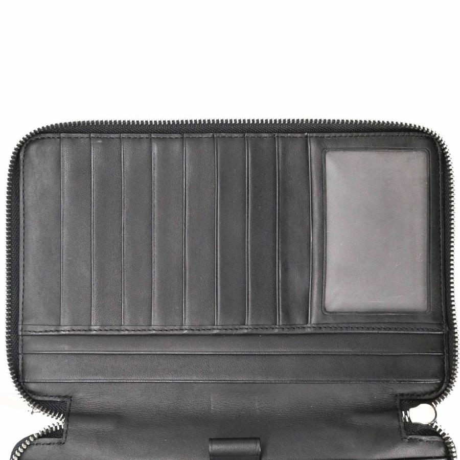 【美品】dunhill ダンヒル トラベルコンパニオン オーガナイザー ラウンドファスナー マルチ ダブルファスナー WINDSOR 長財布 メンズ 黒 ブラック | dunhill | 15
