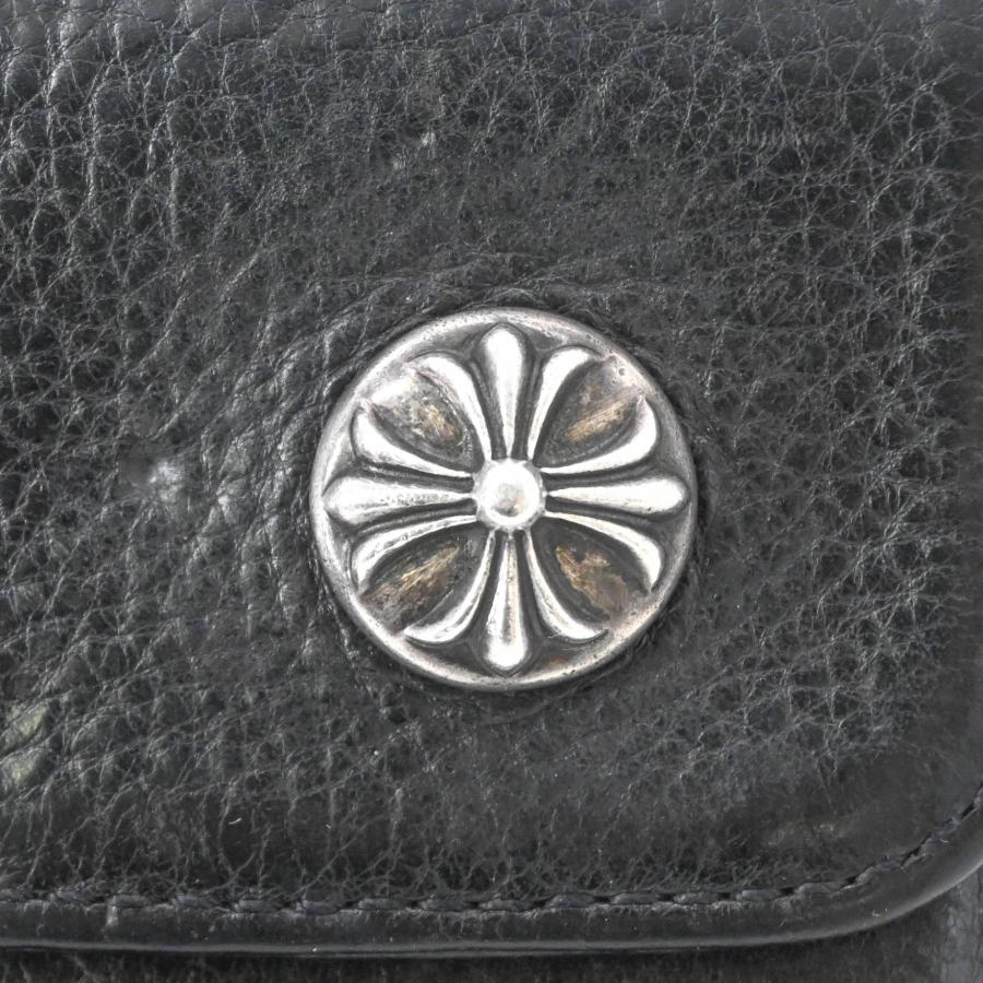 Chrome Hearts クロムハーツ ウェーブウォレット 長財布 三つ折り財布 クロスボタン シルバー金具 レザー メンズ 黒 ブラック | CHROME HEARTS | 15