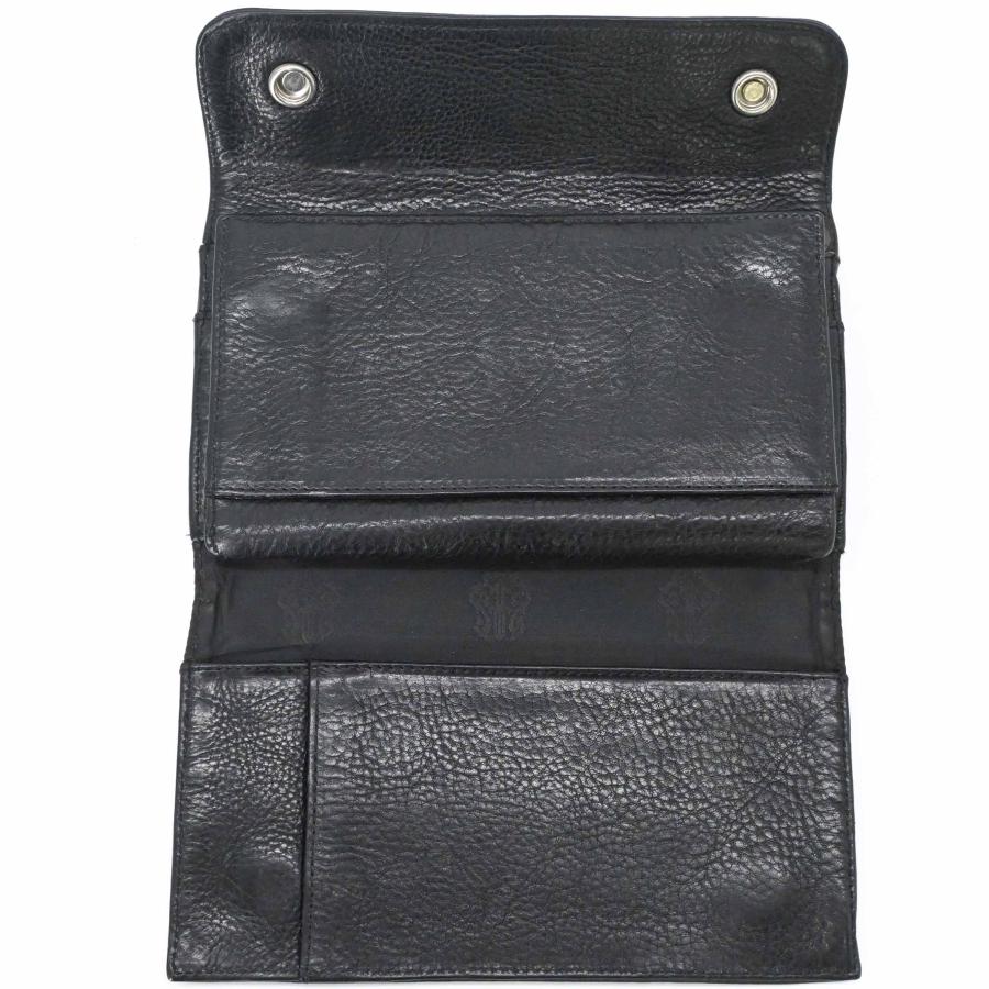 Chrome Hearts クロムハーツ ウェーブウォレット 長財布 三つ折り財布 クロスボタン シルバー金具 レザー メンズ 黒 ブラック | CHROME HEARTS | 06