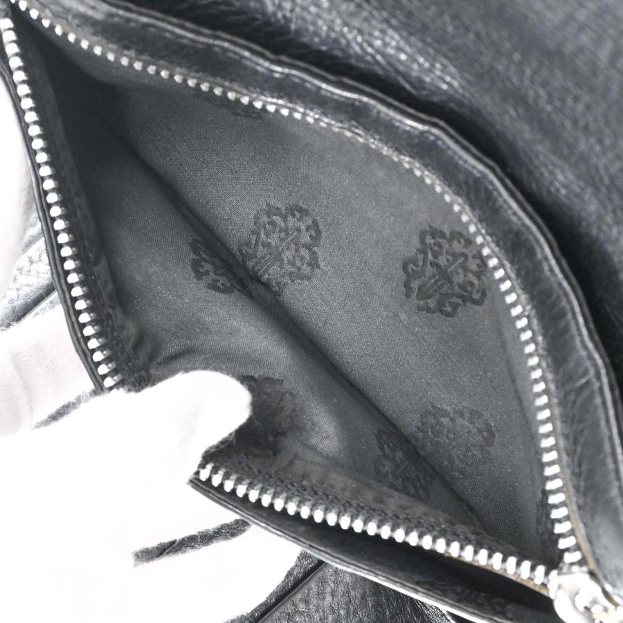 Chrome Hearts クロムハーツ ウェーブウォレット 長財布 三つ折り財布 クロスボタン シルバー金具 レザー メンズ 黒 ブラック | CHROME HEARTS | 07