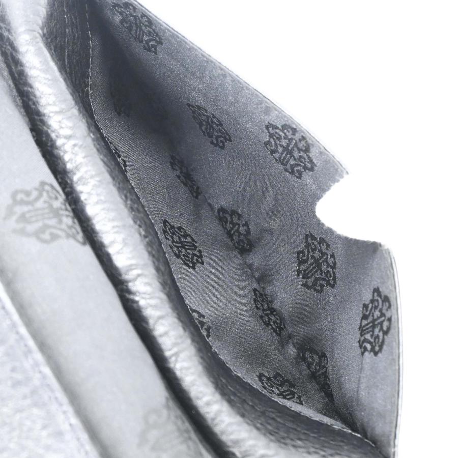 Chrome Hearts クロムハーツ ウェーブウォレット 長財布 三つ折り財布 クロスボタン シルバー金具 レザー メンズ 黒 ブラック | CHROME HEARTS | 09