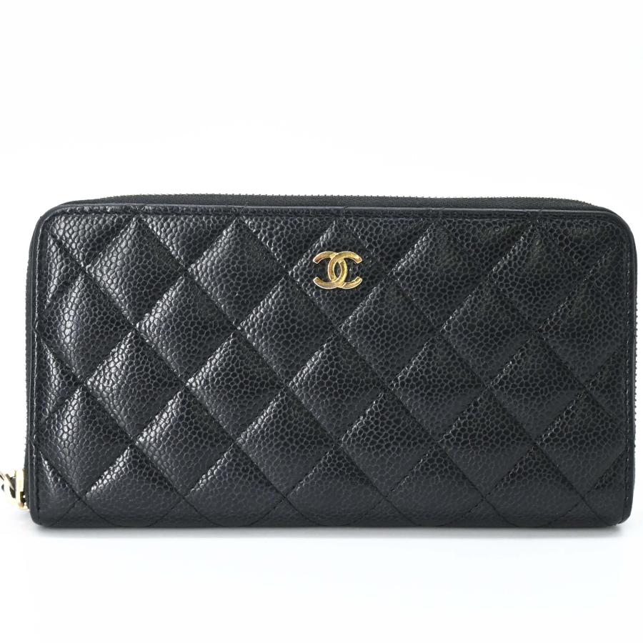 CHANEL シャネル マトラッセ キャビアスキン 長財布 財布 ココマーク レディース 黒 ブラック シール有 A50097 | マトラッセ | 01