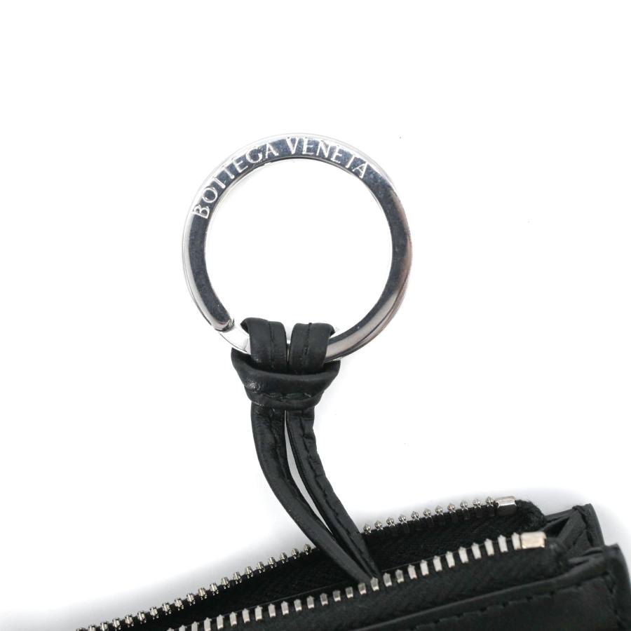 【未使用品】BOTTEGA VENETA ボッテガ ヴェネタ イントレチャート ファスナーカードケース キーリング ブラック 黒 | BOTTEGA VENETA | 07