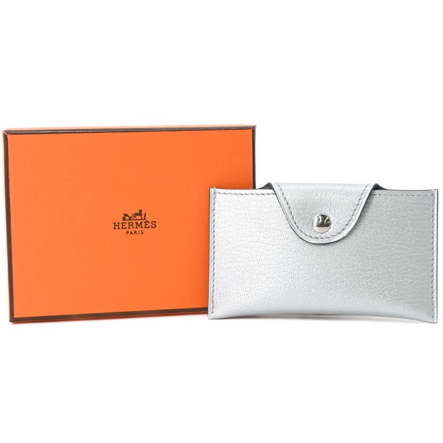 【未使用品】 HERMES エルメス イリアード カードケース コンパクト シェーブル シルバー ユニセックス K刻印 | HERMES