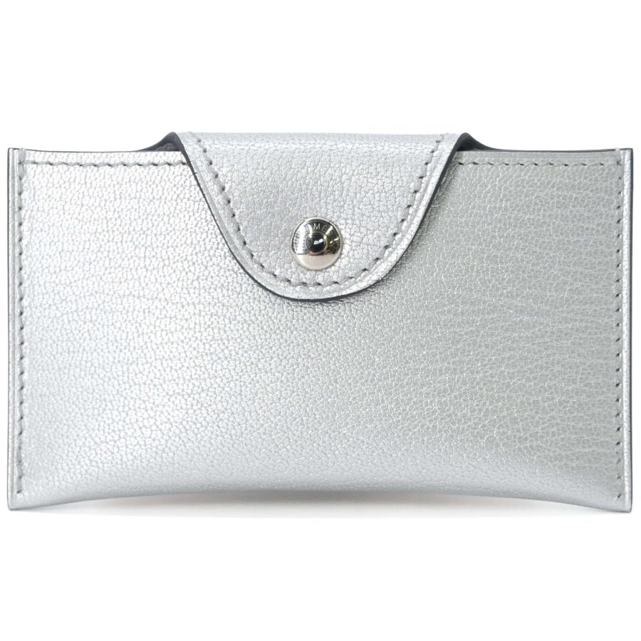 【未使用品】 HERMES エルメス イリアード カードケース コンパクト シェーブル シルバー ユニセックス K刻印 | HERMES | 01